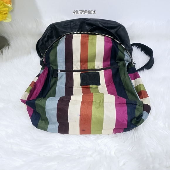 Coach Poppy Black Leather Satchel Shoulder Bag #16283 - Picture 8 of 17